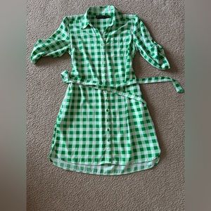 New York and Company Dress green and white